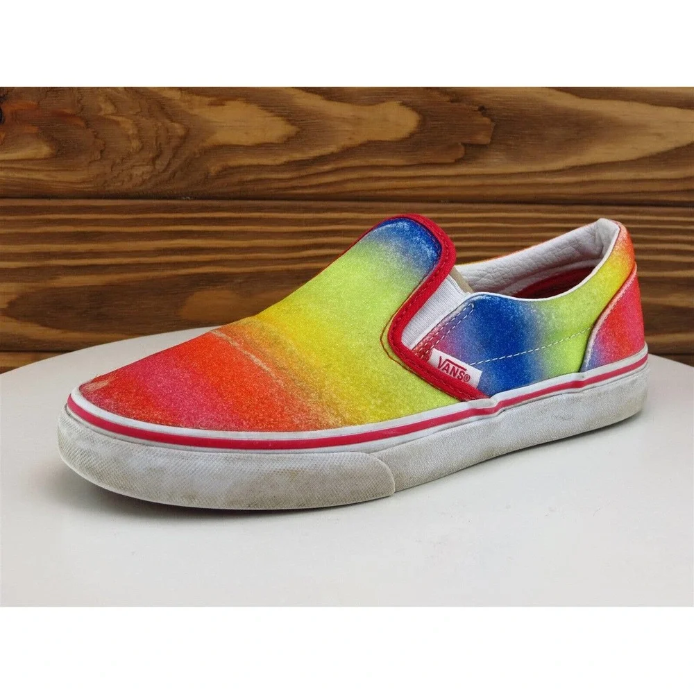 VANS Sz‎ 5.5 Shoes Girls Youth Slip-On Multicolor Fabric Slip On
